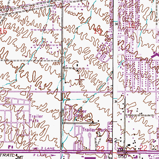 Topographic Map of Desert Vista Estates III, AZ