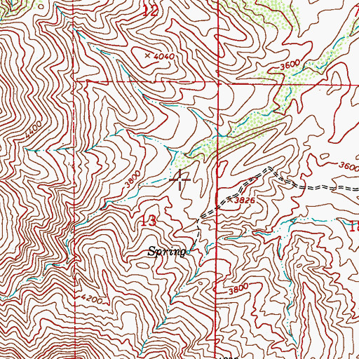 Topographic Map of East Diamond Spring, AZ