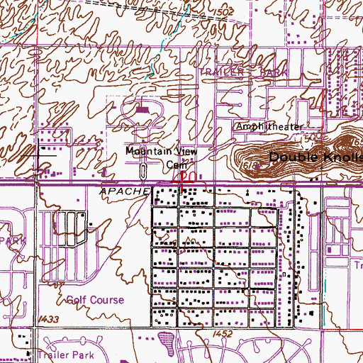 Topographic Map of East Mesa, AZ