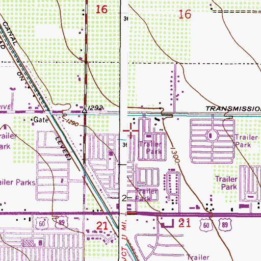 Topographic Map of Fiesta Park, AZ