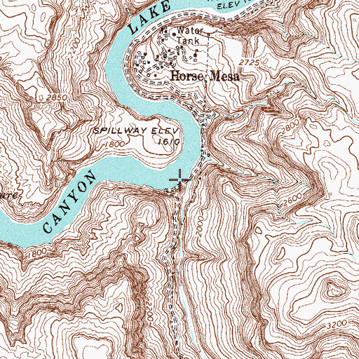 Topographic Map of Fish Creek, AZ