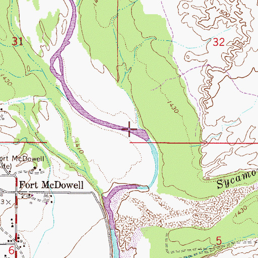 Topographic Map of Fort McDowell Yavapai Nation Reservation, AZ
