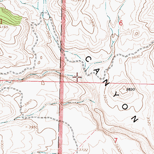 Topographic Map of Dansill Canyon, AZ