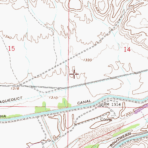 Topographic Map of Fountain Hills Airport (historical), AZ