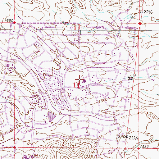 Topographic Map of Fountain Hills Elementary and Junior High School, AZ