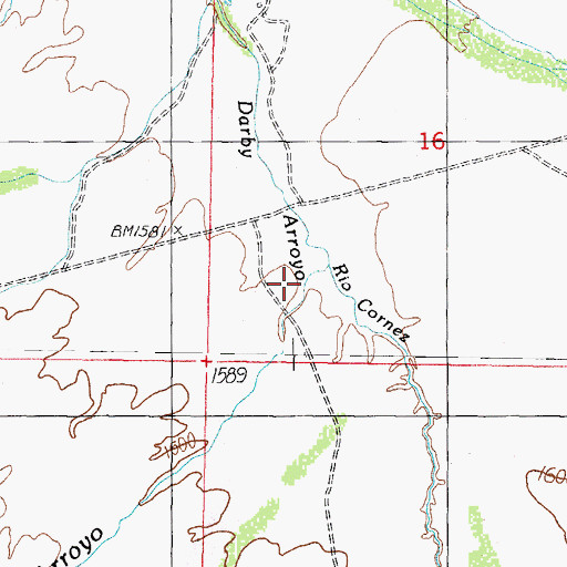 Topographic Map of Darby Arroyo, AZ