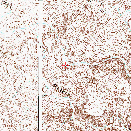Topographic Map of Hells Hole Spring, AZ
