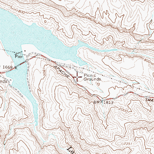 Topographic Map of Laguna Recreation Site One Hundred Fifty, AZ