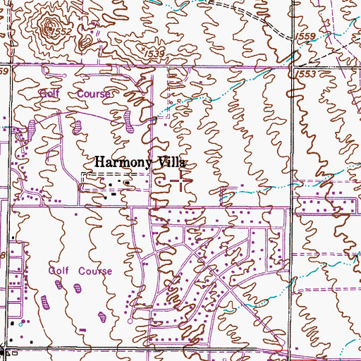 Topographic Map of Las Alegres, AZ