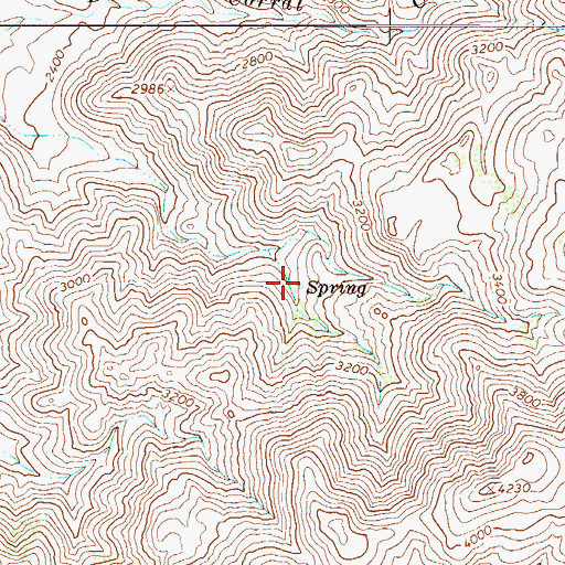 Topographic Map of Lion Spring, AZ
