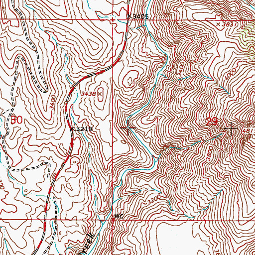 Topographic Map of Lookout Point, AZ