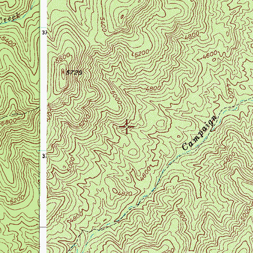 Topographic Map of Lower Champaign Spring, AZ