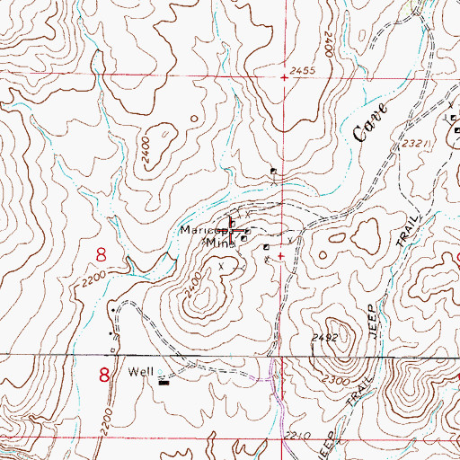 Topographic Map of Maricopa Mine, AZ