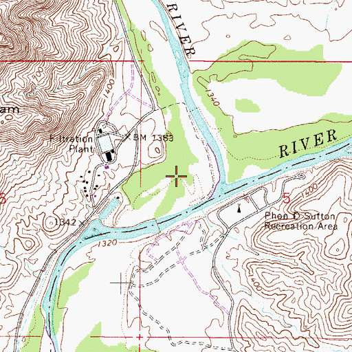 Topographic Map of Maxwell Lake (historical), AZ