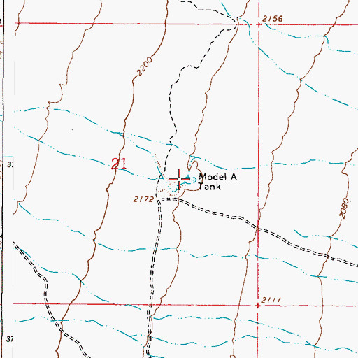 Topographic Map of Model A Tank, AZ