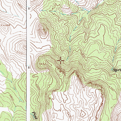 Topographic Map of Monkey Spring, AZ