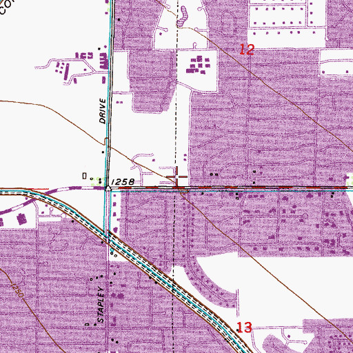 Topographic Map of Oakwood Estates Subdivision Mini Park, AZ