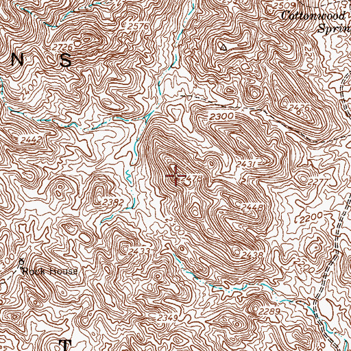 Topographic Map of Orohai Mountains, AZ