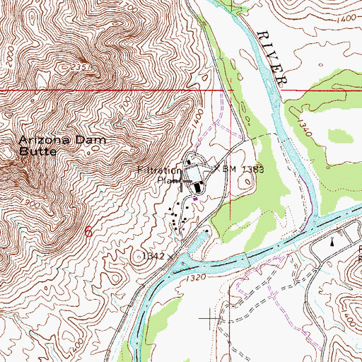 Topographic Map of Phoenix Filter Plant, AZ