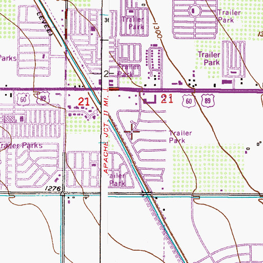 Topographic Map of Royal Palm Village, AZ