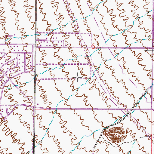 Topographic Map of Spook Hill Dam, AZ