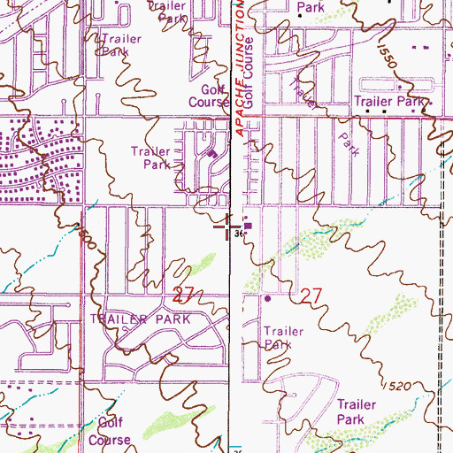Topographic Map of Stevenson Elementary School, AZ