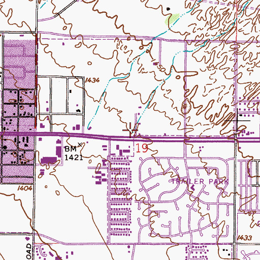 Topographic Map of Sun Valley Plaza Shopping Center, AZ