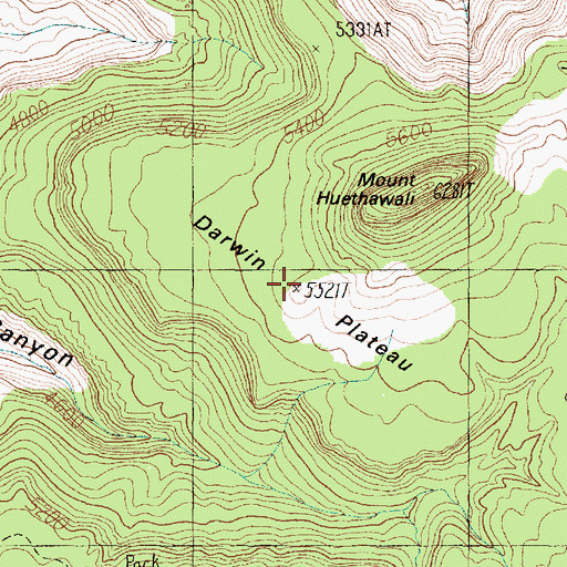 Topographic Map of Darwin Plateau, AZ