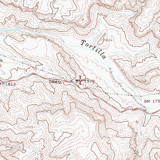 Topographic Map of Tortilla Recreation Site, AZ