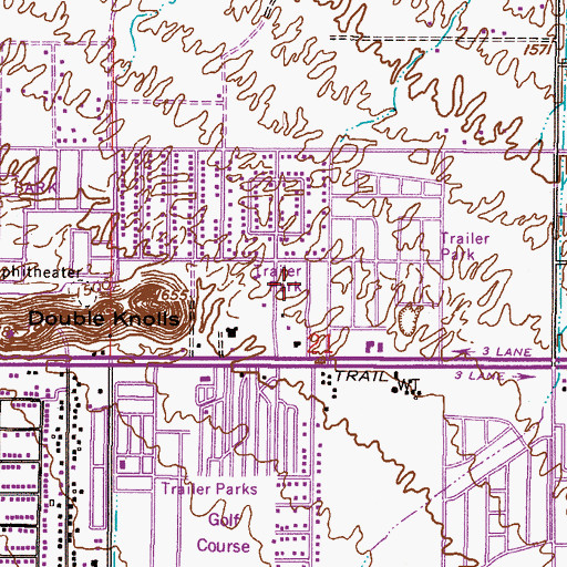 Topographic Map of Trailing R Mobile Park, AZ