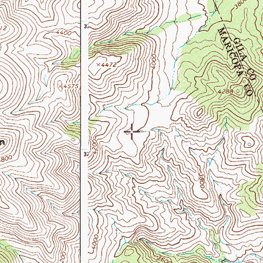 Topographic Map of Tule Tank, AZ