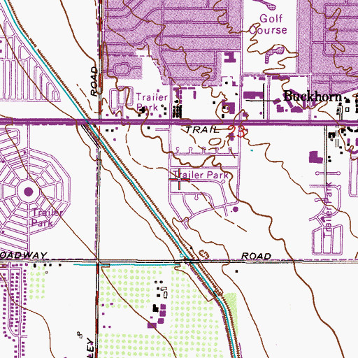 Topographic Map of Velda Rose Gardens, AZ