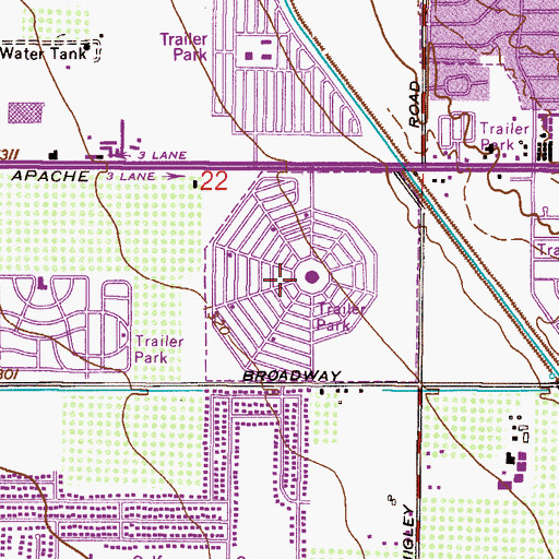 Topographic Map of Venture Out, AZ