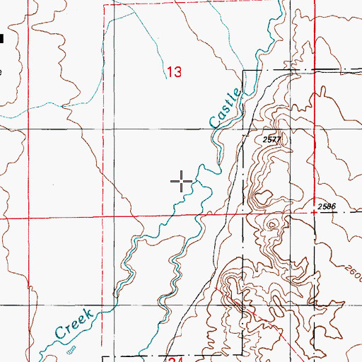 Topographic Map of Catherine Creek, ID