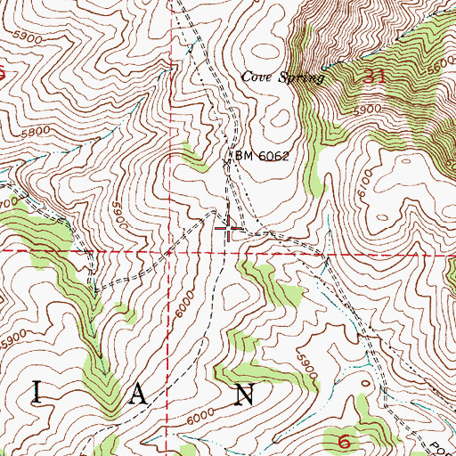 Topographic Map of Portneuf Presto Trail, ID