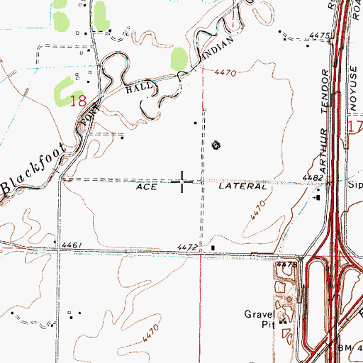 Topographic Map of Ace Lateral, ID