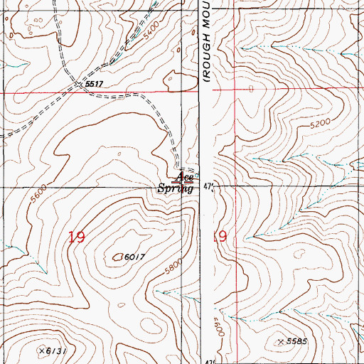 Topographic Map of Ace Spring, ID