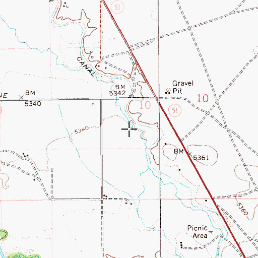 Topographic Map of Agency Canal, NV