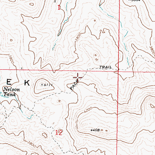 Topographic Map of Date Creek Mountains, AZ