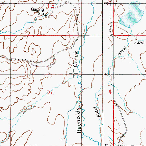 Topographic Map of Alkali Creek, ID