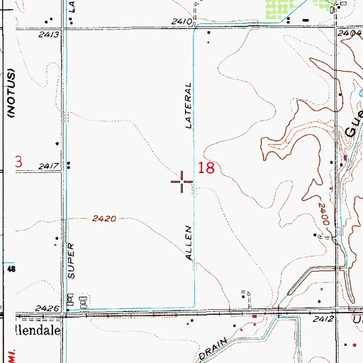 Topographic Map of Allen Lateral, ID