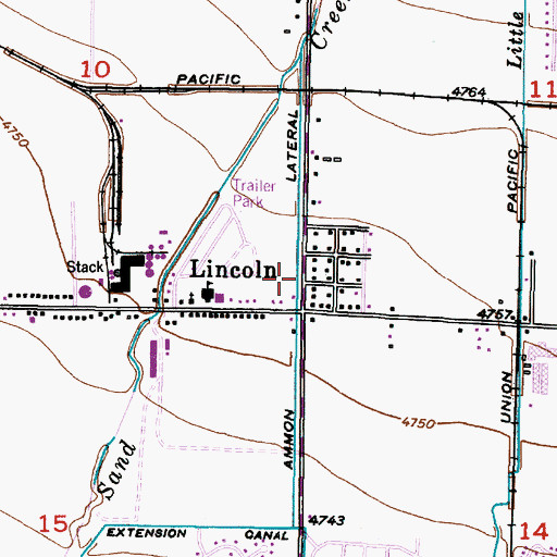 Topographic Map of Ammon Lateral, ID