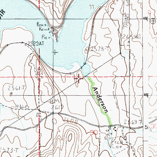 Topographic Map of Anderson Creek, ID