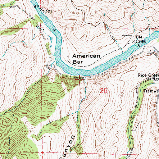 Topographic Map of Andrews Canyon, ID