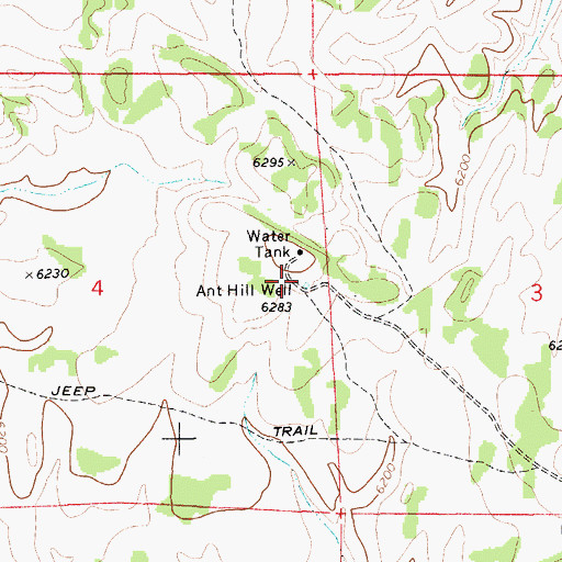 Topographic Map of Ant Hill Well, ID