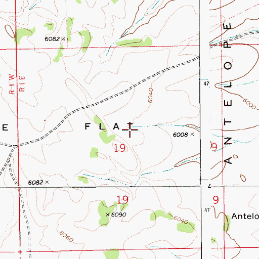 Topographic Map of Antelope Flat, ID