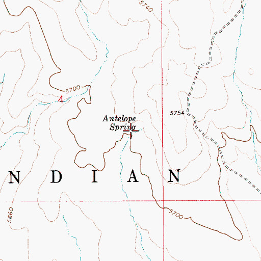 Topographic Map of Antelope Spring, ID