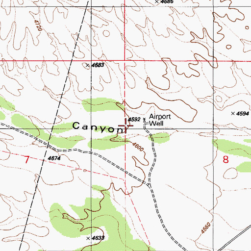 Topographic Map of Airport Well, AZ