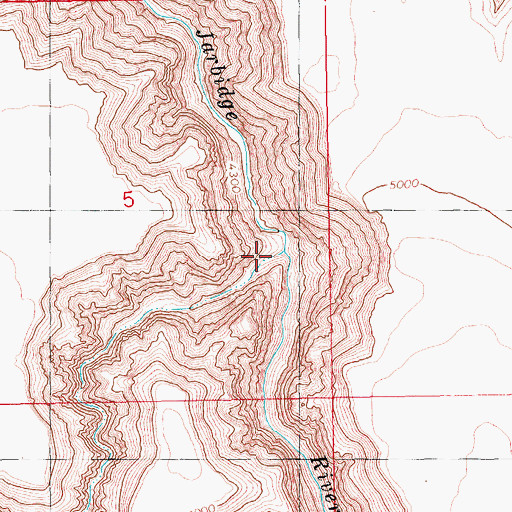 Topographic Map of Arch Canyon, ID