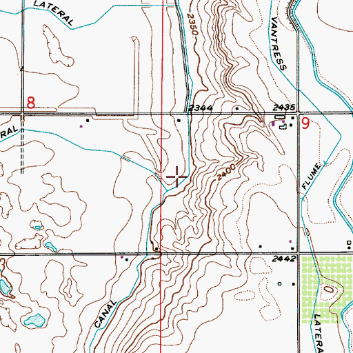 Topographic Map of Arena Canal, ID